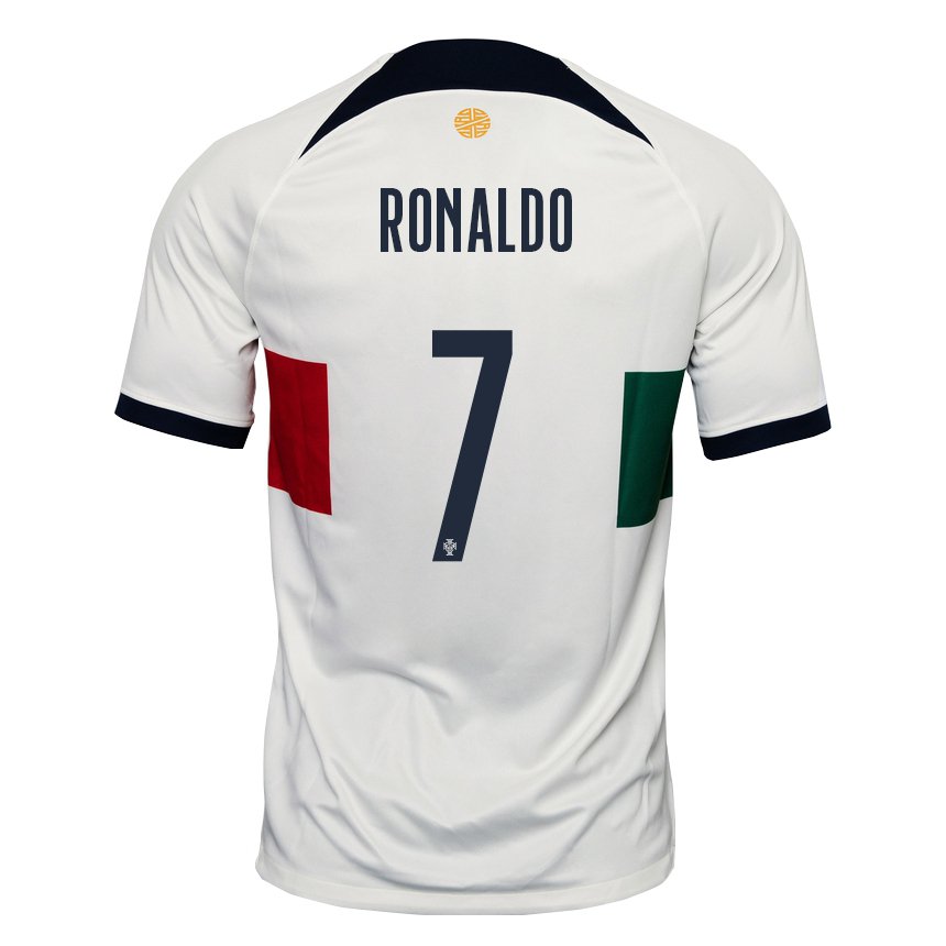 Homme Maillot Portugal Cristiano Ronaldo #7 Blanc Tenues Extérieur 22-24  T-shirt