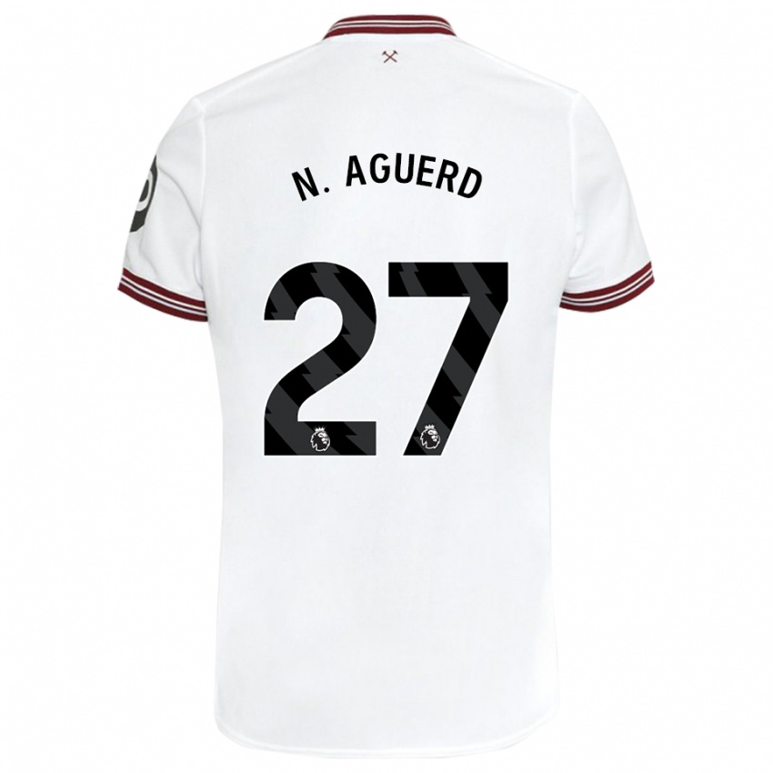 Enfant Maillot Nayef Aguerd #27 Blanc Tenues Extérieur 2023/24 T-Shirt