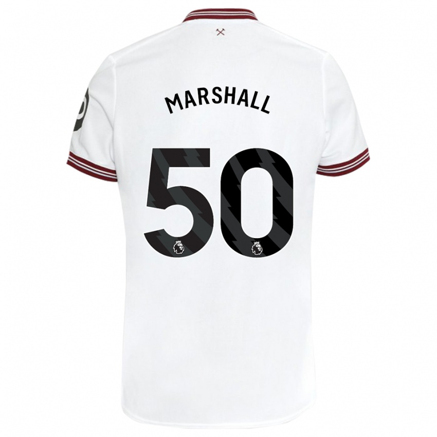 Enfant Maillot Callum Marshall #50 Blanc Tenues Extérieur 2023/24 T-Shirt