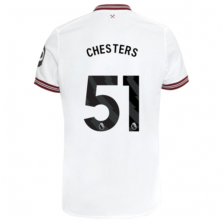 Enfant Maillot Dan Chesters #51 Blanc Tenues Extérieur 2023/24 T-Shirt