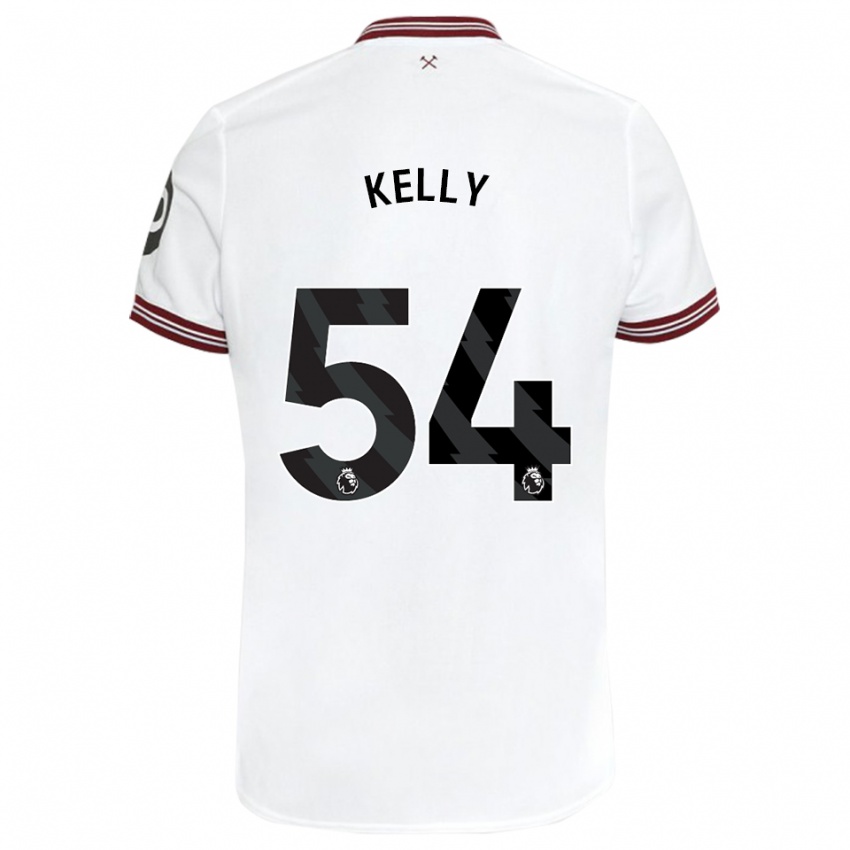 Enfant Maillot Patrick Kelly #54 Blanc Tenues Extérieur 2023/24 T-Shirt