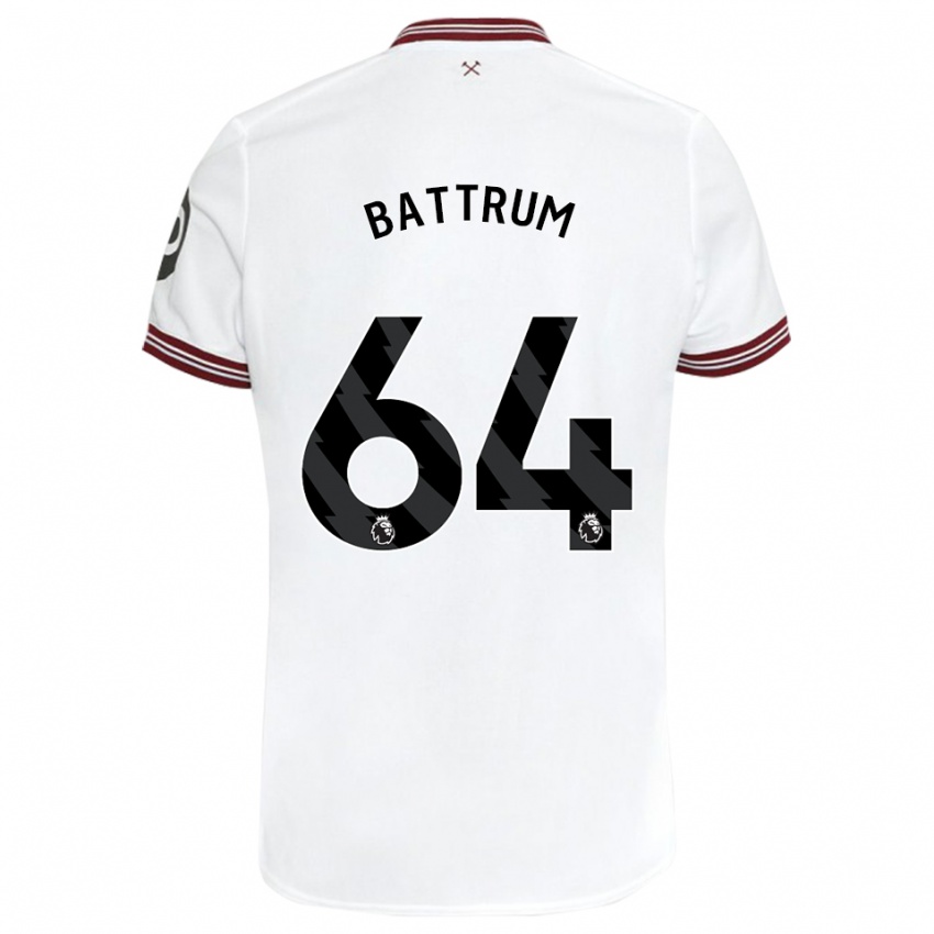Enfant Maillot Ryan Battrum #64 Blanc Tenues Extérieur 2023/24 T-Shirt