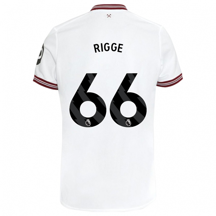 Enfant Maillot Daniel Rigge #66 Blanc Tenues Extérieur 2023/24 T-Shirt