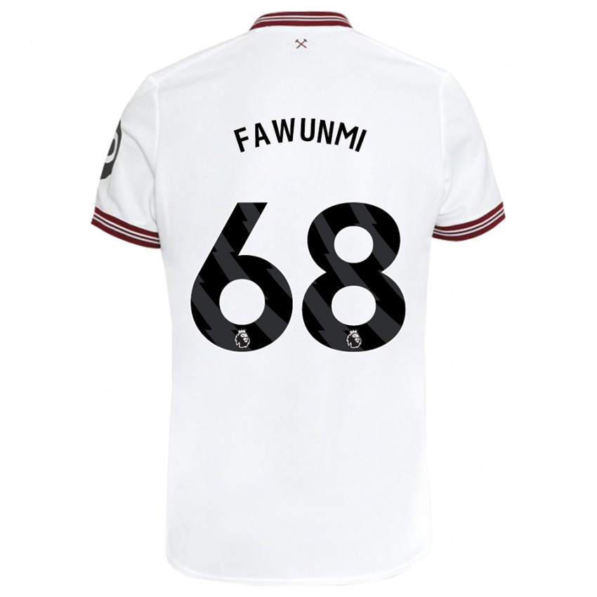 Enfant Maillot Favour Fawunmi #68 Blanc Tenues Extérieur 2023/24 T-Shirt