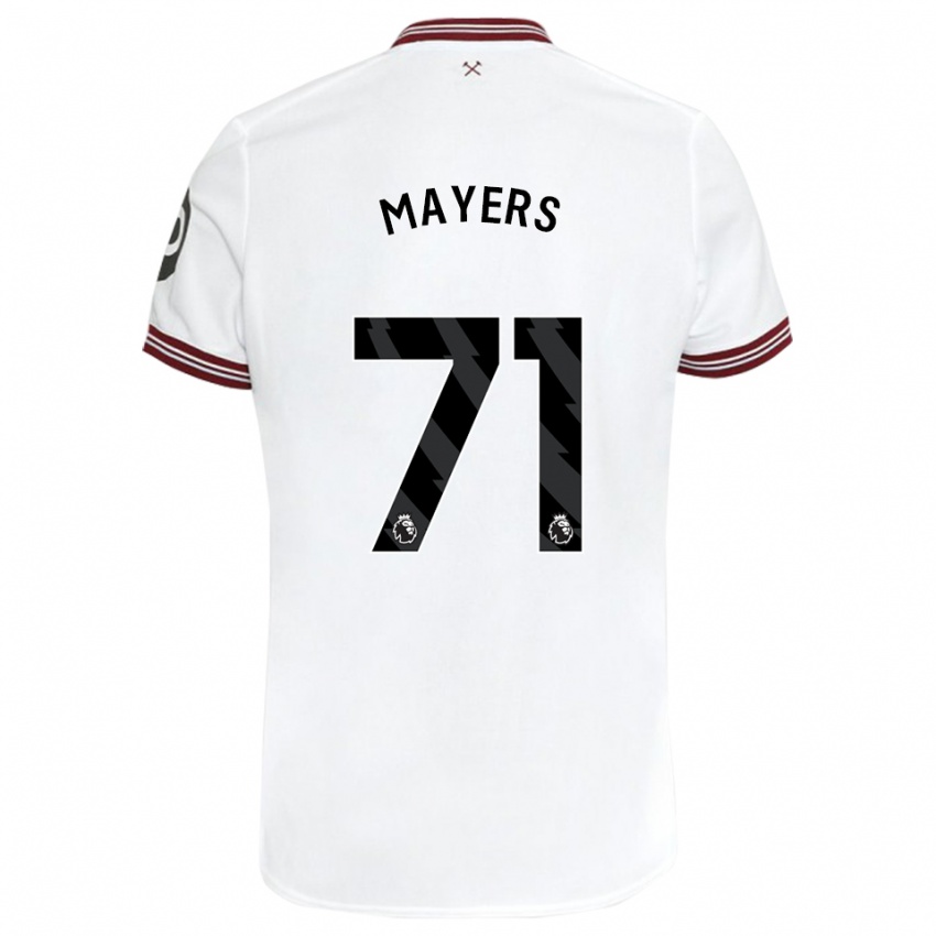 Enfant Maillot Ezra Mayers #71 Blanc Tenues Extérieur 2023/24 T-Shirt