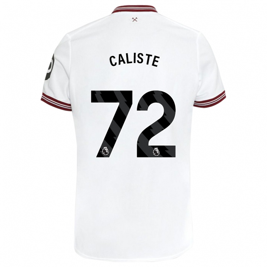 Enfant Maillot Gabriel Caliste #72 Blanc Tenues Extérieur 2023/24 T-Shirt