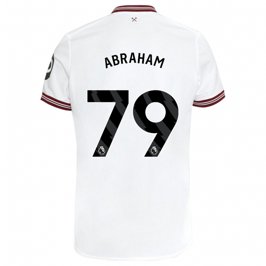 Enfant Maillot Dondre Abraham #79 Blanc Tenues Extérieur 2023/24 T-Shirt