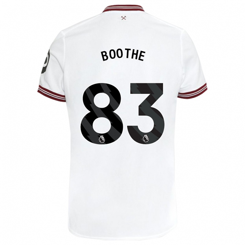 Enfant Maillot Sebastian Boothe #83 Blanc Tenues Extérieur 2023/24 T-Shirt