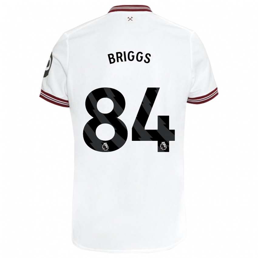 Enfant Maillot Josh Briggs #84 Blanc Tenues Extérieur 2023/24 T-Shirt