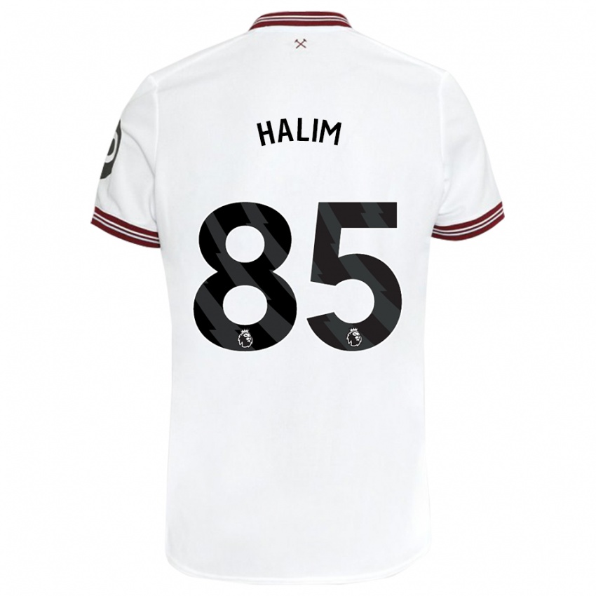 Enfant Maillot Mehmet Halim #85 Blanc Tenues Extérieur 2023/24 T-Shirt