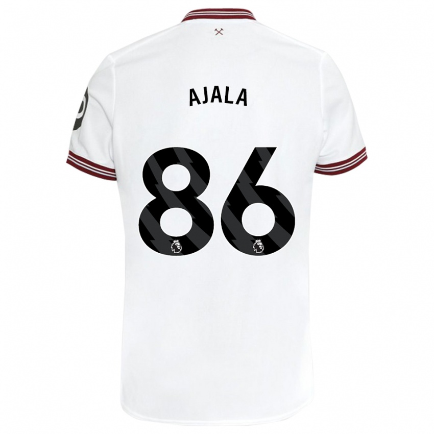 Enfant Maillot Joshua Ajala #86 Blanc Tenues Extérieur 2023/24 T-Shirt