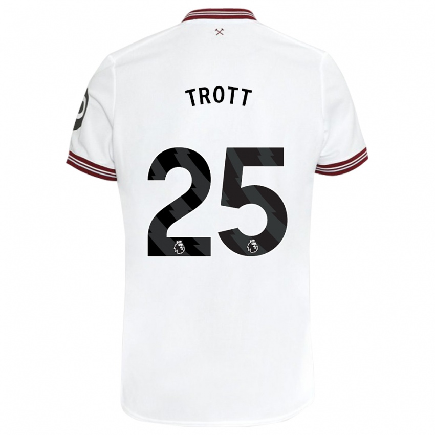 Enfant Maillot Nathan Trott #25 Blanc Tenues Extérieur 2023/24 T-Shirt