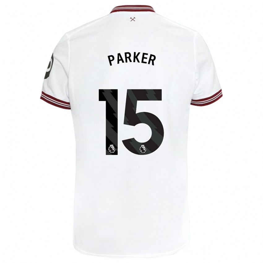 Enfant Maillot Lucy Parker #15 Blanc Tenues Extérieur 2023/24 T-Shirt