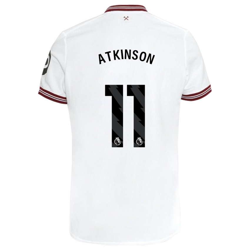 Enfant Maillot Izzy Atkinson #11 Blanc Tenues Extérieur 2023/24 T-Shirt