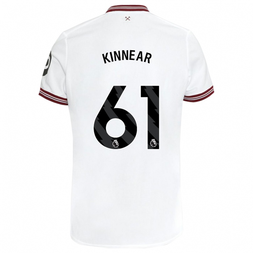 Enfant Maillot Brian Kinnear #61 Blanc Tenues Extérieur 2023/24 T-Shirt