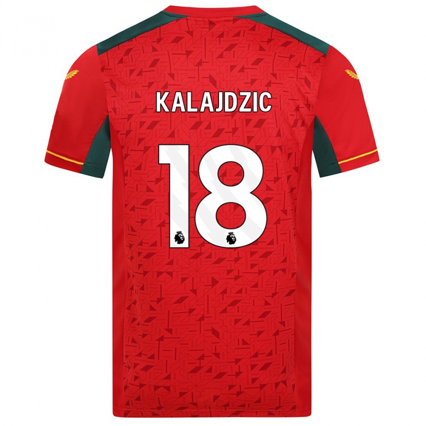 Enfant Maillot Sasa Kalajdzic #18 Rouge Tenues Extérieur 2023/24 T-Shirt