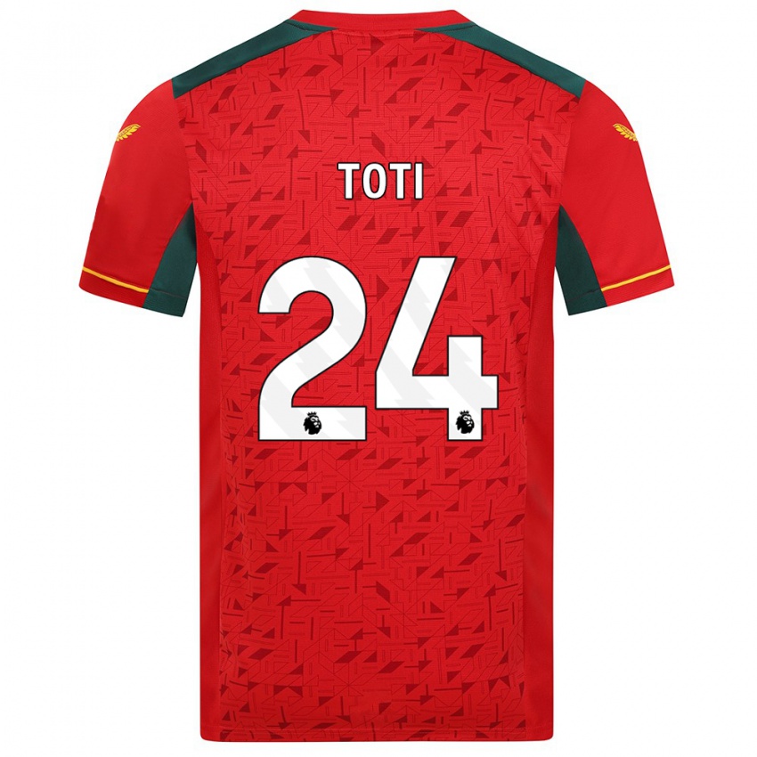 Enfant Maillot Toti #24 Rouge Tenues Extérieur 2023/24 T-Shirt