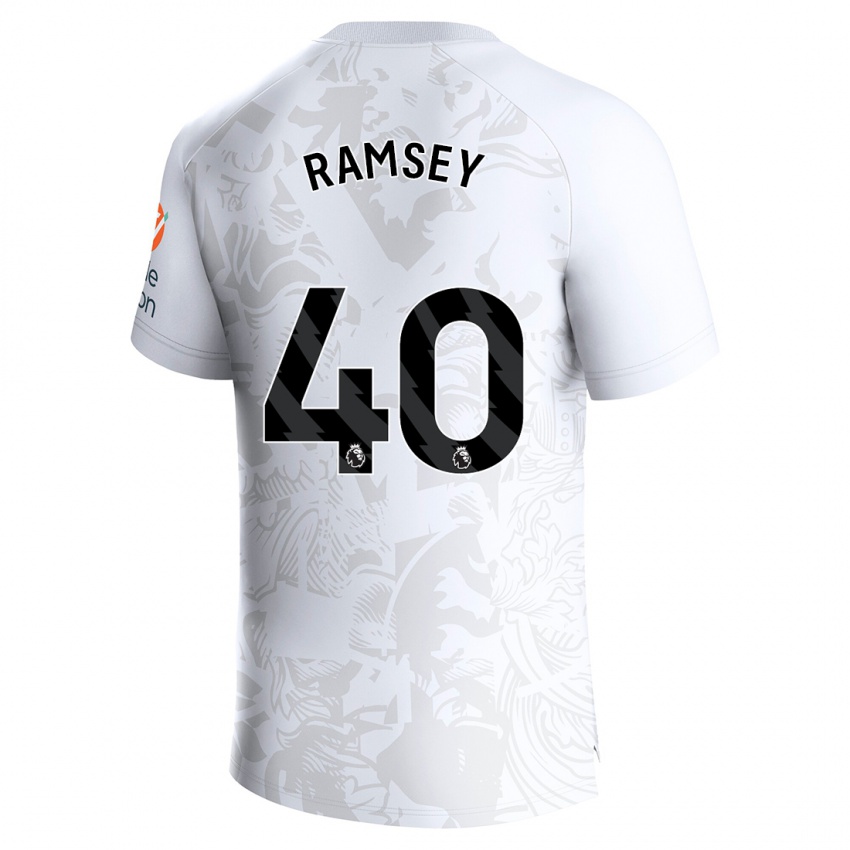 Enfant Maillot Aaron Ramsey #40 Blanc Tenues Extérieur 2023/24 T-Shirt