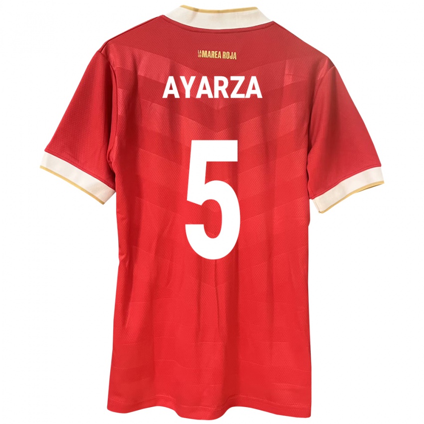 Femme Maillot Panama Abdiel Ayarza #5 Rouge Tenues Domicile 24-26 T-Shirt