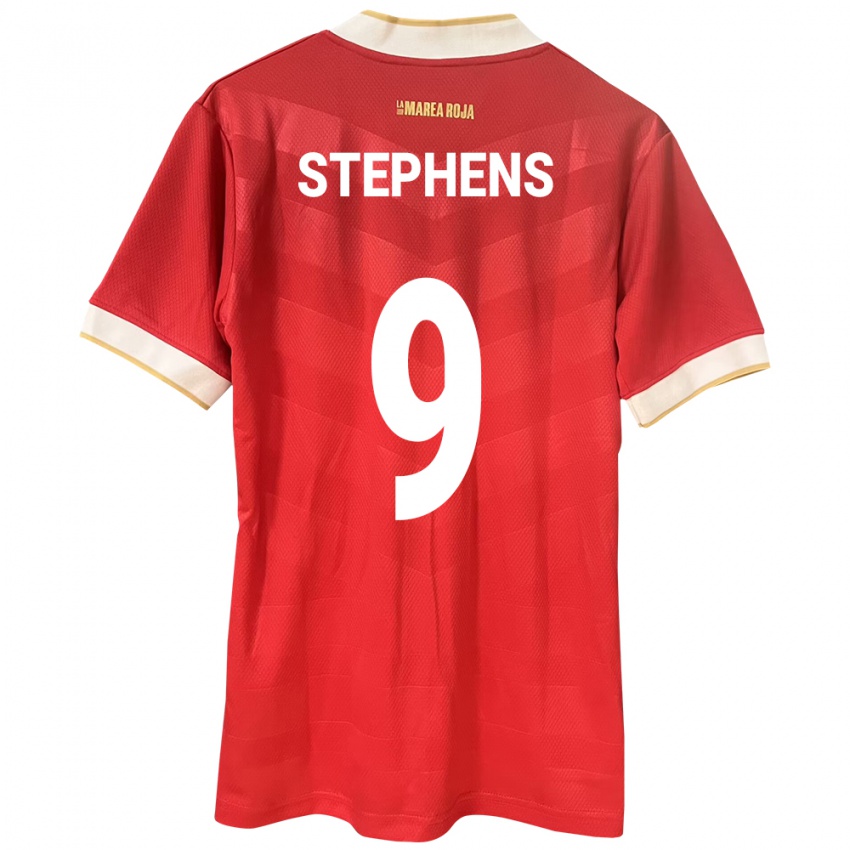 Femme Maillot Panama Alfredo Stephens #9 Rouge Tenues Domicile 24-26 T-Shirt