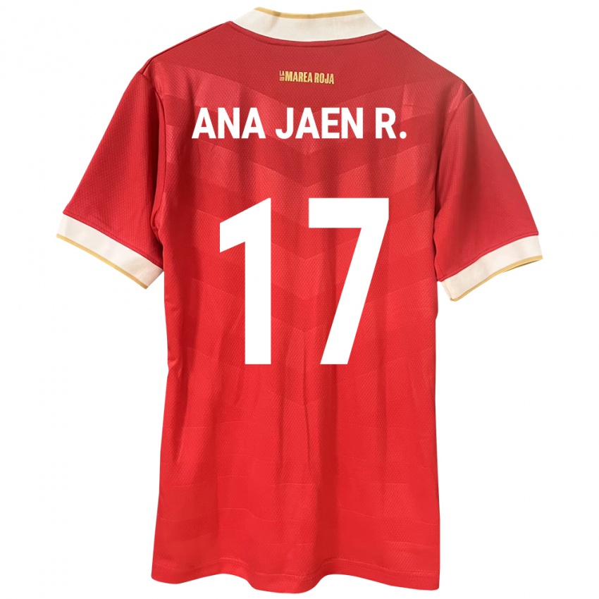 Femme Maillot Panama Ana Jaén Rodríguez #17 Rouge Tenues Domicile 24-26 T-Shirt