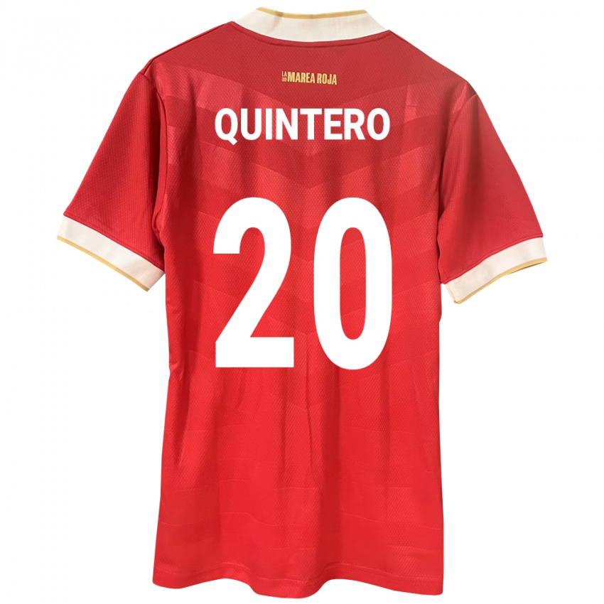 Femme Maillot Panama Aldrith Quintero #20 Rouge Tenues Domicile 24-26 T-Shirt