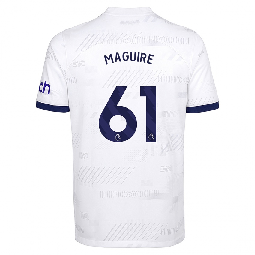 Enfant Maillot Aaron Maguire #61 Blanc Tenues Domicile 2023/24 T-Shirt