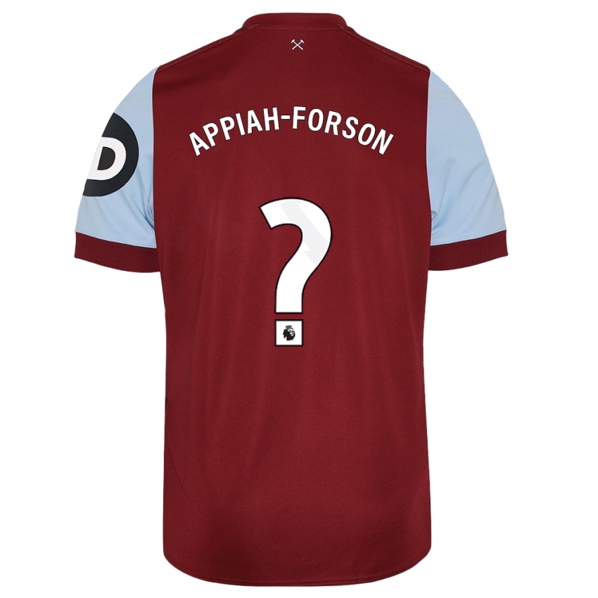 Enfant Maillot Keenan Appiah-Forson #0 Bordeaux Tenues Domicile 2023/24 T-Shirt