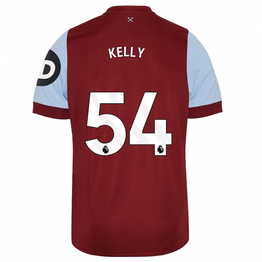 Enfant Maillot Patrick Kelly #54 Bordeaux Tenues Domicile 2023/24 T-Shirt