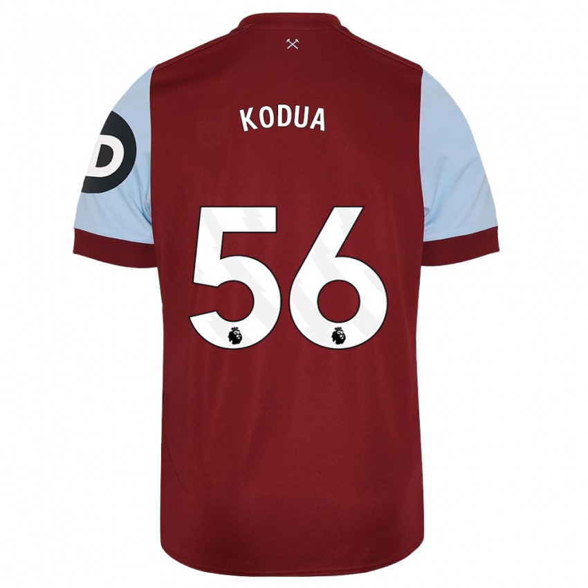 Enfant Maillot Gideon Kodua #56 Bordeaux Tenues Domicile 2023/24 T-Shirt