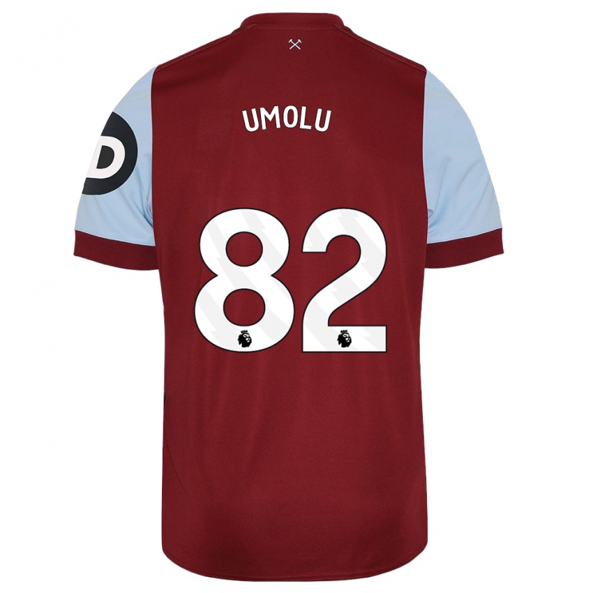 Enfant Maillot Jemiah Umolu #82 Bordeaux Tenues Domicile 2023/24 T-Shirt