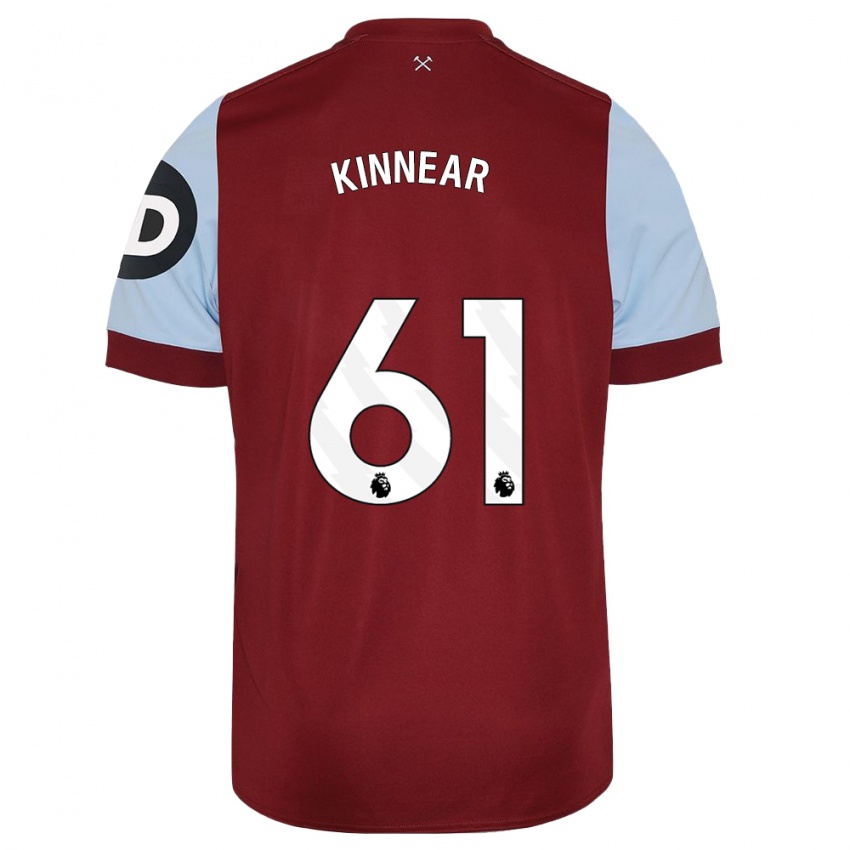 Enfant Maillot Brian Kinnear #61 Bordeaux Tenues Domicile 2023/24 T-Shirt