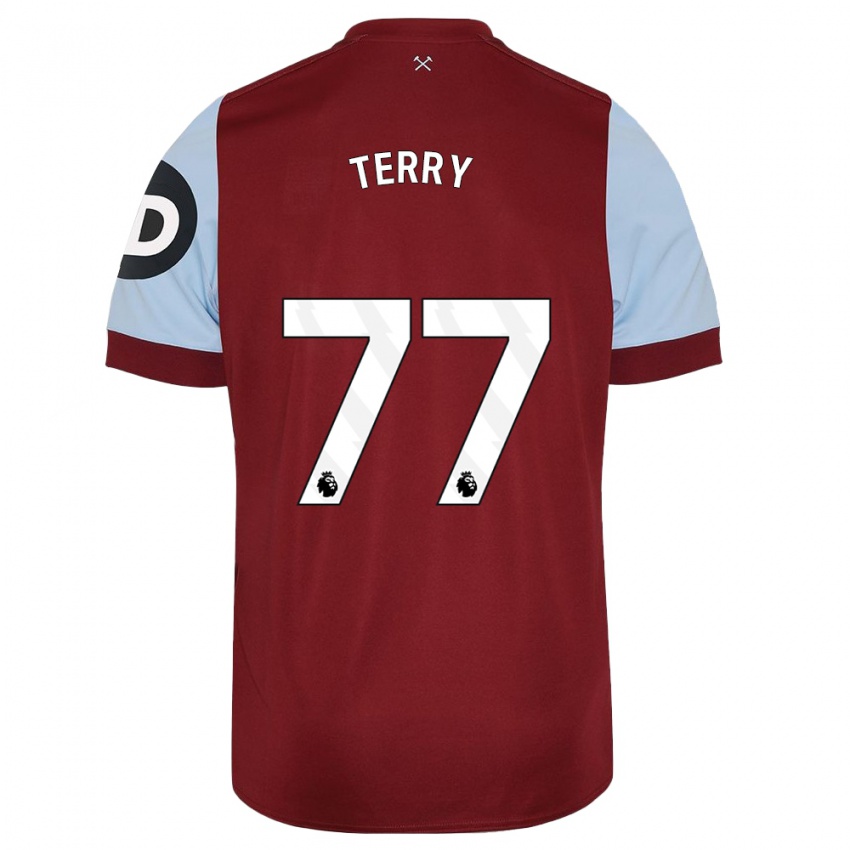 Enfant Maillot Mason Terry #77 Bordeaux Tenues Domicile 2023/24 T-Shirt