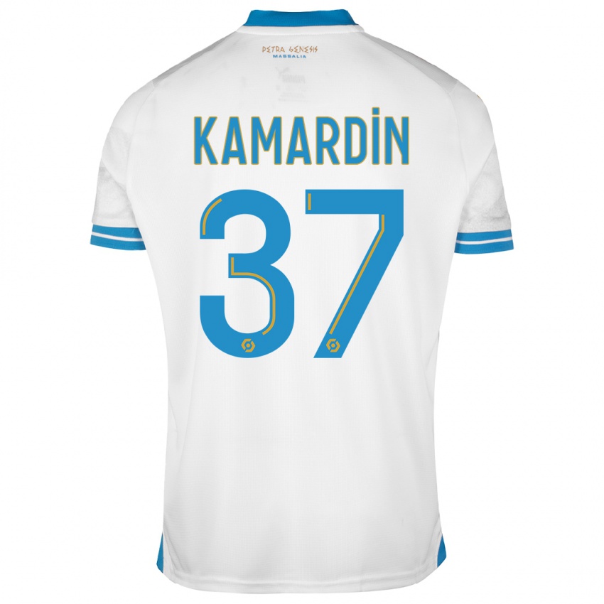 Enfant Maillot Aaron Kamardin #37 Blanc Tenues Domicile 2023/24 T-Shirt