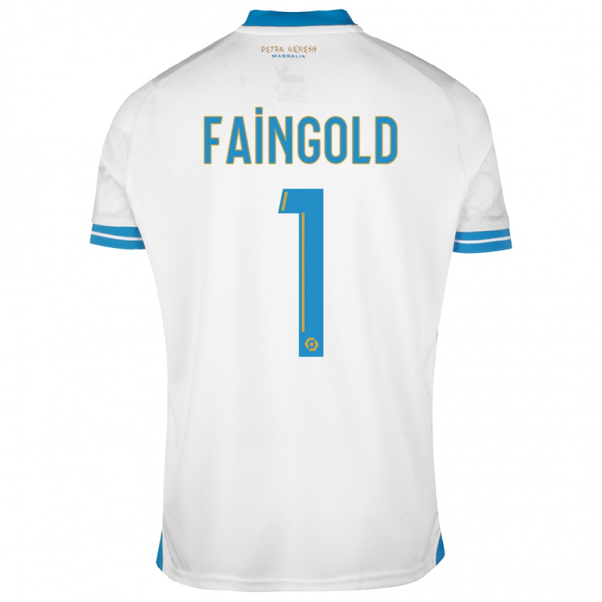 Enfant Maillot Abbie Faingold #1 Blanc Tenues Domicile 2023/24 T-Shirt
