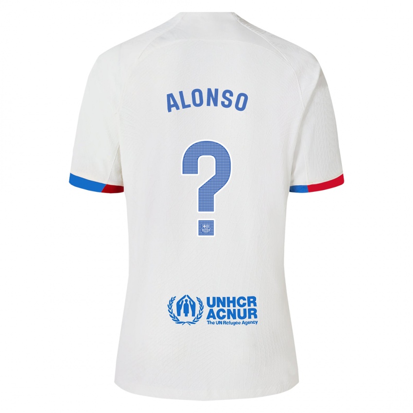 Enfant Maillot Aáron Alonso #0 Blanc Tenues Extérieur 2023/24 T-Shirt