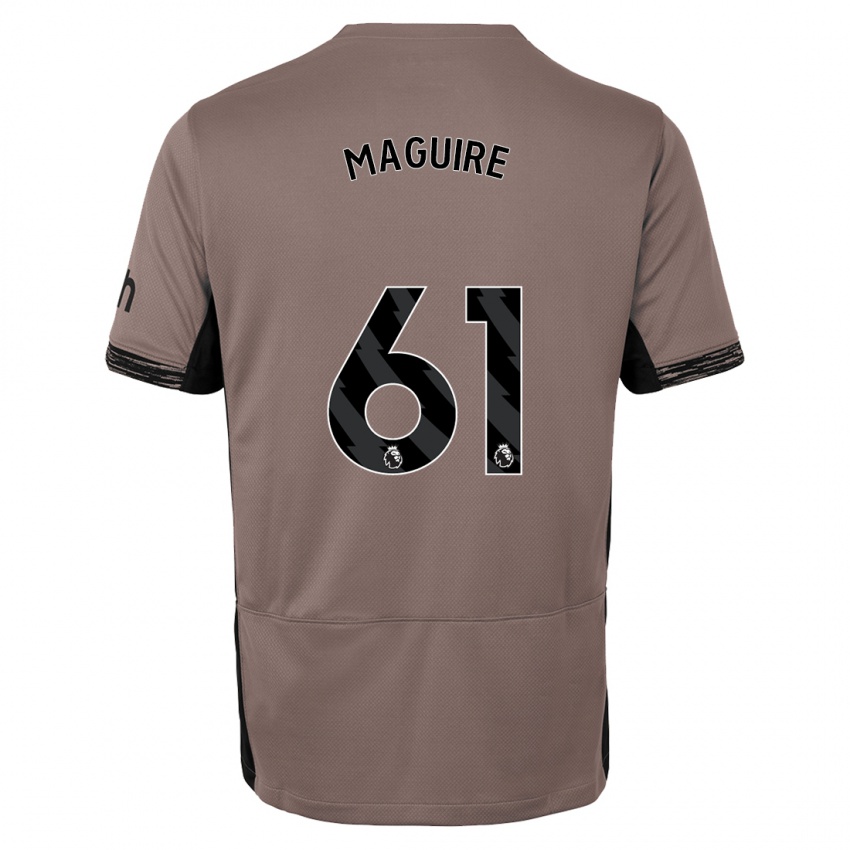 Enfant Maillot Aaron Maguire #61 Beige Foncé Troisieme 2023/24 T-Shirt