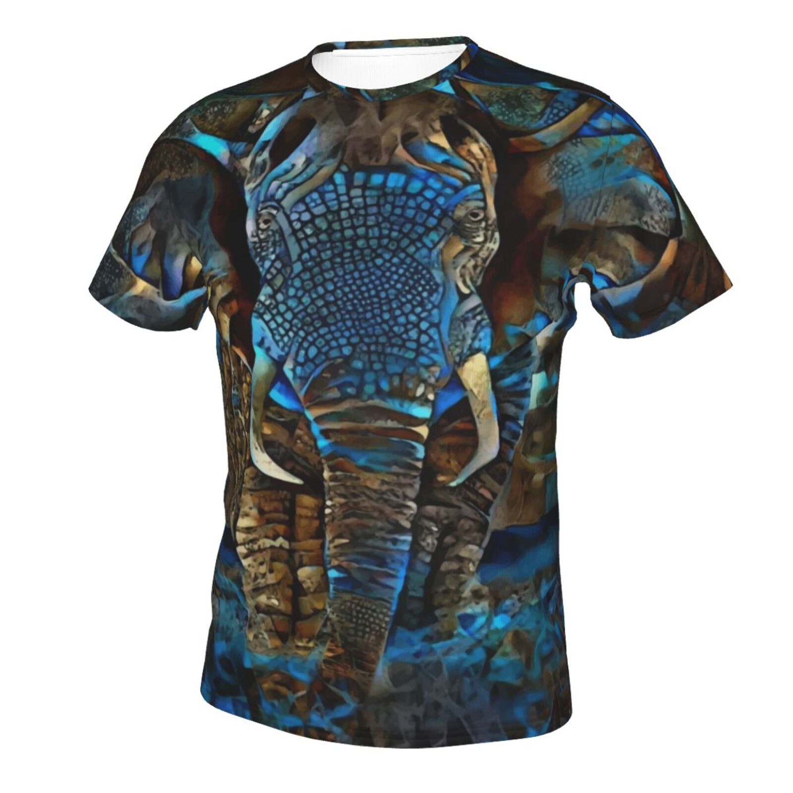 T-shirt Classique Mdeia Elements Mélange Marron Bleu éléphant