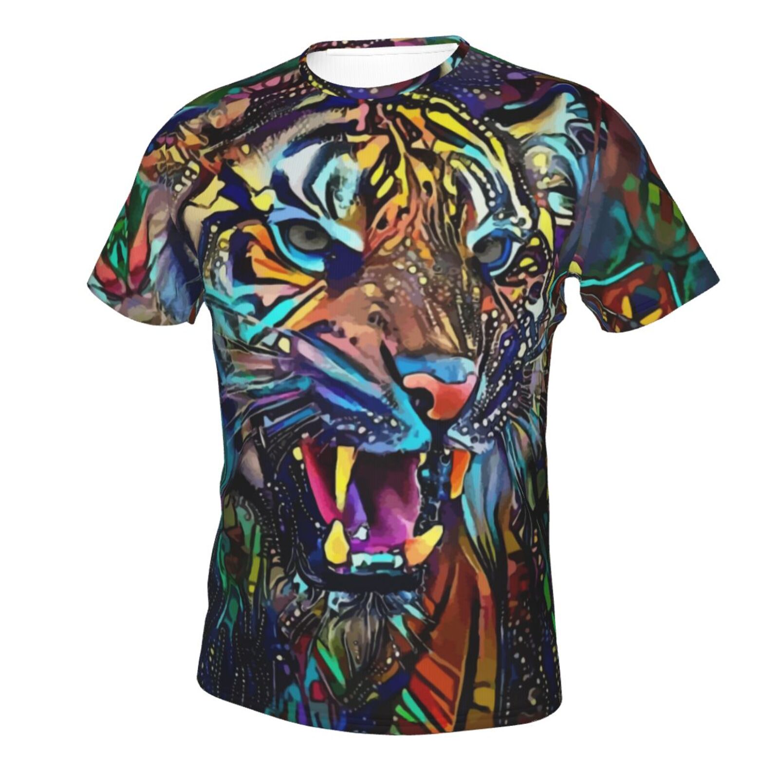 T-shirt Classique Astor Tiger Éléments Multimédias Mixtes