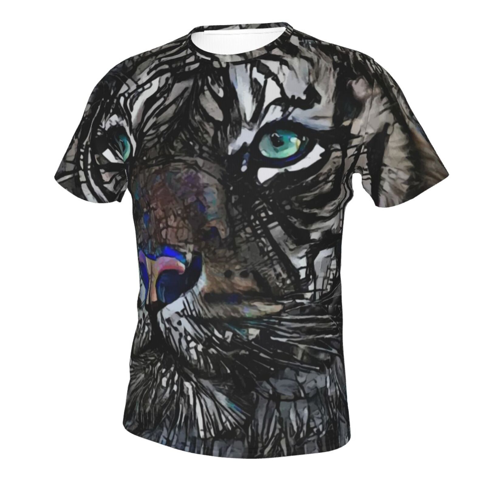 T-shirt Classique Bogdan Tiger Éléments Multimédias Mixtes